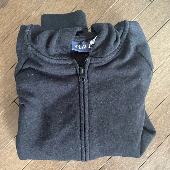 Children’s Place black zip up sweater size 10/12 - Picture 4 of 4